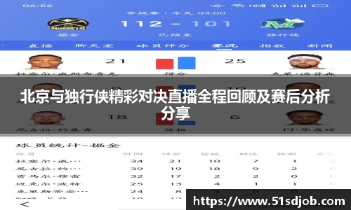 北京与独行侠精彩对决直播全程回顾及赛后分析分享